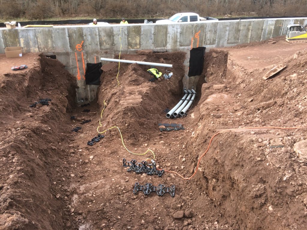 7 Retaining wall with electrical conduits Catskill Watershed Corporation